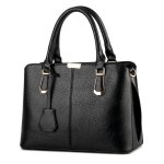 Kožená luxusní velká černá kabelka